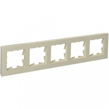 Рамка на 5 поста IEK Brite РУ-5-Бр бежевый рифленый — Multielectrika