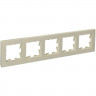Рамка на 5 поста IEK Brite РУ-5-Бр бежевый рифленый