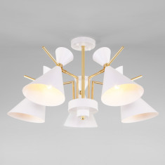 Потолочная люстра с поворотными рожками 70114/5 белый &mdash; Multielectrika