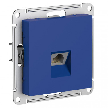 Розетка RJ-45 Systeme Electric AtlasDesign кат. 6Е, аквамарин — Multielectrika