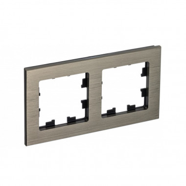 Рамка Schneider Electric Atlas Design Nature на 2 поста, латунь — Multielectrika