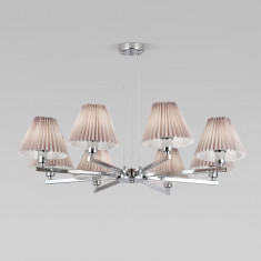 Подвесная люстра с абажурами 60136/8 хром/серый &mdash; Multielectrika