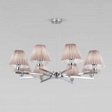 Подвесная люстра с абажурами 60136/8 хром/серый — Multielectrika