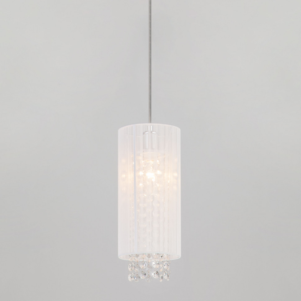 Подвесной светильник с хрусталем 1188/1 хром фото 1 &mdash; Multielectrika