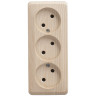 Розетка 3К без шторок 16А 250B Сосна Schneider Electric Этюд PA16-009D