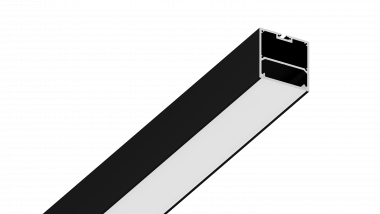 Подвесной алюминиевый профиль Design LED LS 5050, 2500 мм, черный 9005 муар (М) (нового образца) — Multielectrika