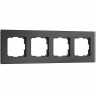 Рамка из стекла на 4 поста Senso черный soft-touch W0043108