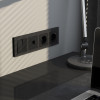 Рамка из стекла на 4 поста Senso черный soft-touch W0043108 фото 2 &mdash; Multielectrika