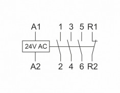 Контактор модульный (Ампер-25 / Волт-24 АС / Контакт-3NO+1NC) ST25-31/24 &mdash; Multielectrika