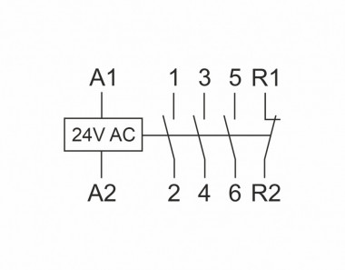 Контактор модульный (Ампер-25 / Волт-24 АС / Контакт-3NO+1NC) ST25-31/24 — Multielectrika