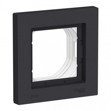 Рамка Systeme Electric AtlasDesign Aqua IP44 на 1 пост, карбон — Multielectrika