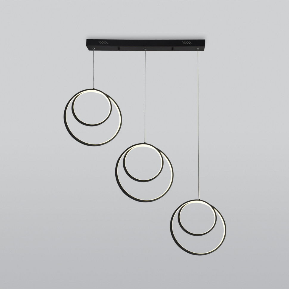 Подвесной светильник 90308/3 черный фото 1 &mdash; Multielectrika