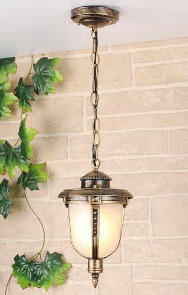 Atlas H черное золото уличный подвесной светильник IP44 GLYF-2010H — Multielectrika