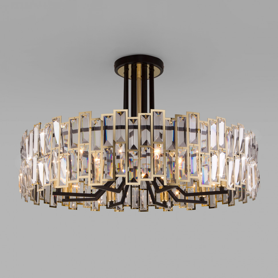 Умный потолочный светильник с хрусталем Bogate's Zolletta 339/8 339/8 Strotskis Smart (313/8) фото 1 &mdash; Multielectrika