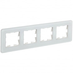 Рамка на 4 поста IEK Brite РУ-4-2-Бр стекло белый RE &mdash; Multielectrika