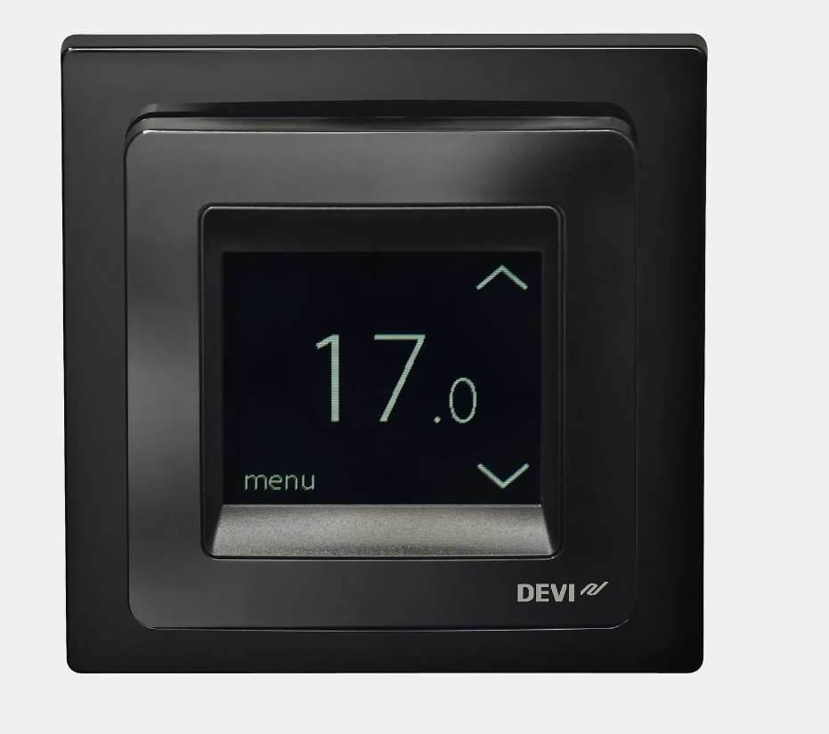 Терморегулятор Devireg Touch с датчиком пола и воздуха черный 140F1069 фото 1 — Multielectrika