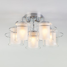 Потолочная люстра со стеклянными плафонами 30160/5 хром &mdash; Multielectrika