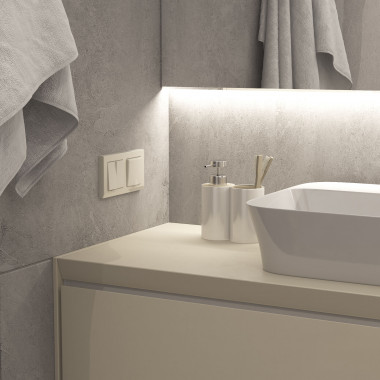 Рамка из поликарбоната на 2 поста Stark слоновая кость W0021803 — Multielectrika