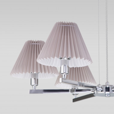 Подвесная люстра с абажурами 60136/6 хром/серый — Multielectrika