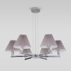 Подвесная люстра с абажурами 60136/6 хром/серый фото 3 — Multielectrika