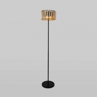 Напольный светильник с металлическим плафоном 01106/4 черный / шампань — Multielectrika