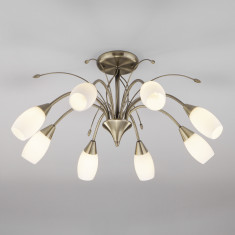 Потолочная люстра со стеклянными плафонами 30280/8 античная бронза &mdash; Multielectrika