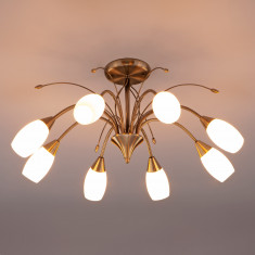 Потолочная люстра со стеклянными плафонами 30280/8 античная бронза &mdash; Multielectrika