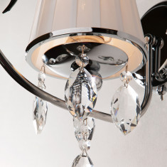 Настенный светильник с тканевым абажуром 10021/1 хром &mdash; Multielectrika