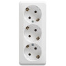 Розетка 3К+З без шторок 16А 250B Белая Schneider Electric Этюд PA16-011B