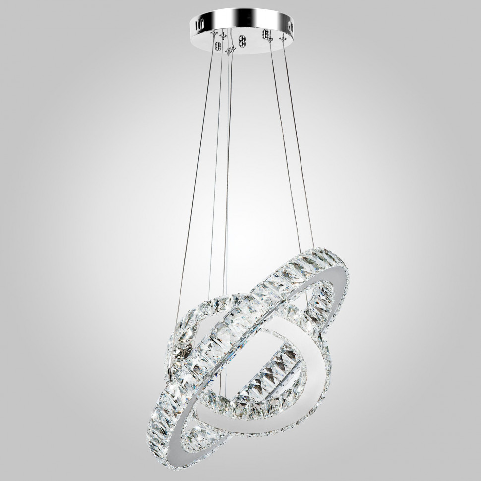 Светодиодная люстра с хрусталем 90023/2 хром фото 1 &mdash; Multielectrika