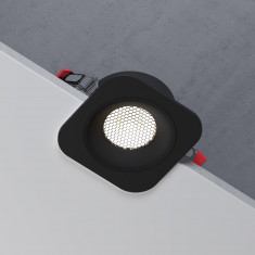 Светильник встраиваемый с антибликовой решеткой Tetro 10W 3000K белый IP44 15276/LED &mdash; Multielectrika