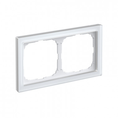 Рамка на 2 поста Systeme Electric ArtGallery Pure, Органическое стекло белый &mdash; Multielectrika