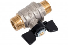 Кран шаровой BUGATTI Oregon 03270022 бабочка НР - НР резьба 1/2 RG008TC8M1E5QH &mdash; Multielectrika
