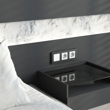 Рамка из стекла на 3 поста Senso черный soft-touch W0033108 &mdash; Multielectrika