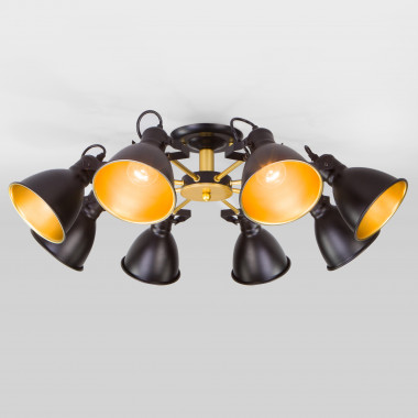 Потолочная люстра с поворотными рожками 70112/8 черный &mdash; Multielectrika