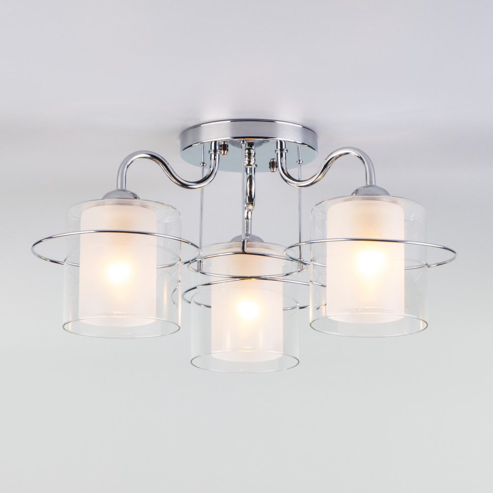 Потолочная люстра со стеклянными плафонами 30160/3 хром фото 1 — Multielectrika