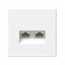 Розетка двойная RJ-45 Systeme Electric ArtGallery кат.6А, белый