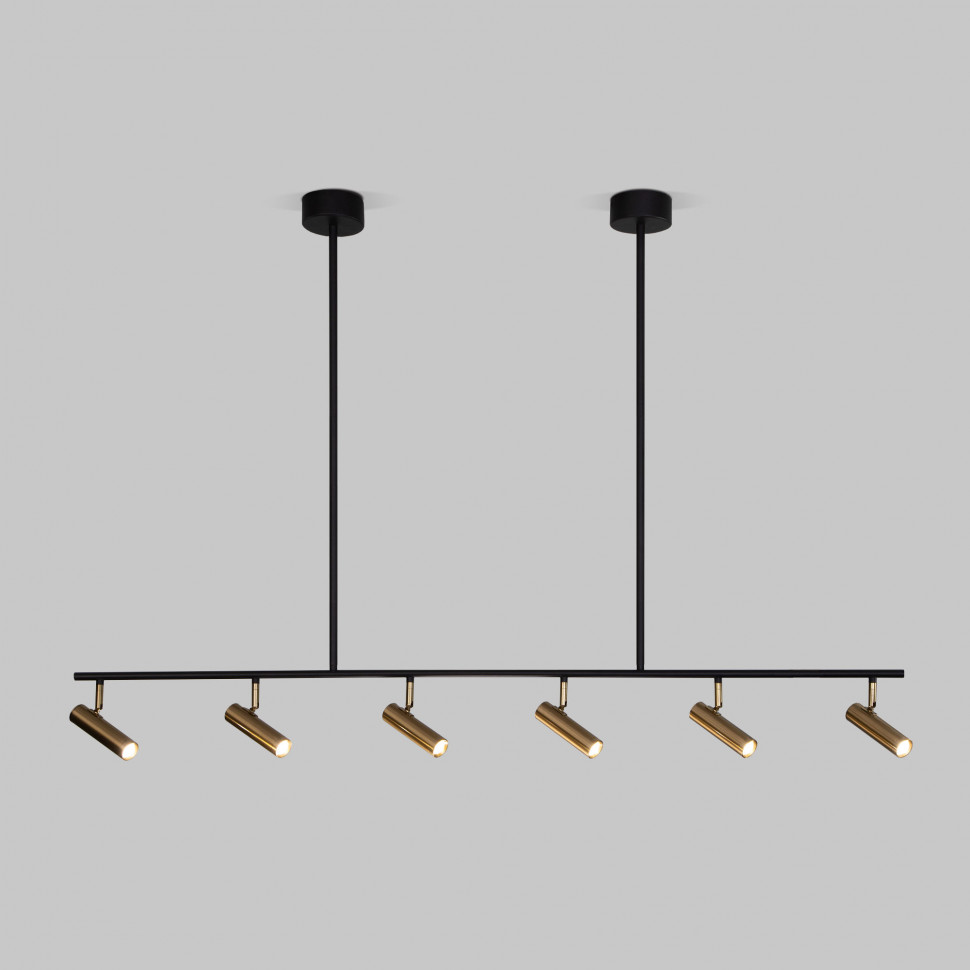 Потолочный светильник 20252/6 LED черный/латунь фото 1 &mdash; Multielectrika