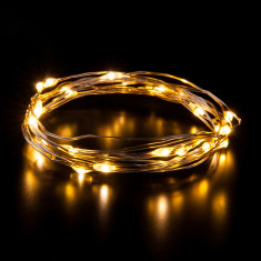 Гирлянда нить "Роса" теплый белый на батарейках 3 м IP20 400-006 теплый белый &mdash; Multielectrika