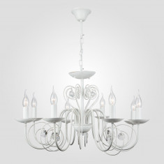 Люстра с хрустальным декором 60018/8 белый с золотом &mdash; Multielectrika