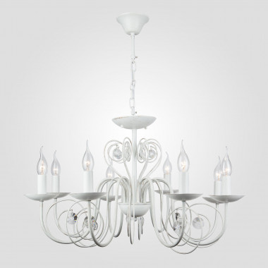 Люстра с хрустальным декором 60018/8 белый с золотом — Multielectrika