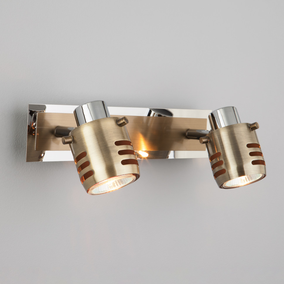 Спот с поворотными плафонами 23463/2 хром / античная бронза фото 1 — Multielectrika