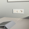 Розетка с заземлением, шторками и USB тип A+C (айвори матовый) W1171762 фото 3 &mdash; Multielectrika