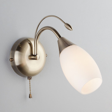 Настенный светильник со стеклянным плафоном 22080/1 античная бронза — Multielectrika