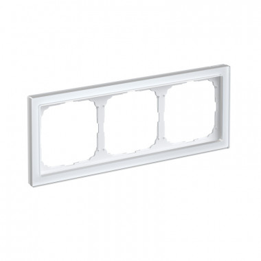 Рамка на 3 поста Systeme Electric ArtGallery Pure, Органическое стекло белый &mdash; Multielectrika
