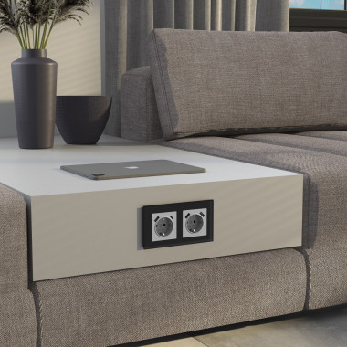 Рамка из стекла на 2 поста Senso черный soft-touch W0023108 — Multielectrika