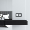 Рамка из стекла на 2 поста Senso черный soft-touch W0023108 фото 5 &mdash; Multielectrika