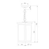 Подвесной уличный светильник Lame H кофе IP33 GL 1006H фото 9 &mdash; Multielectrika