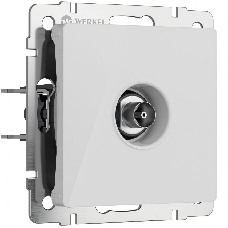 ТВ-розетка оконечная (белый акрил) W1183041 фото 1 — Multielectrika