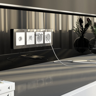 ТВ-розетка оконечная (белый акрил) W1183041 &mdash; Multielectrika